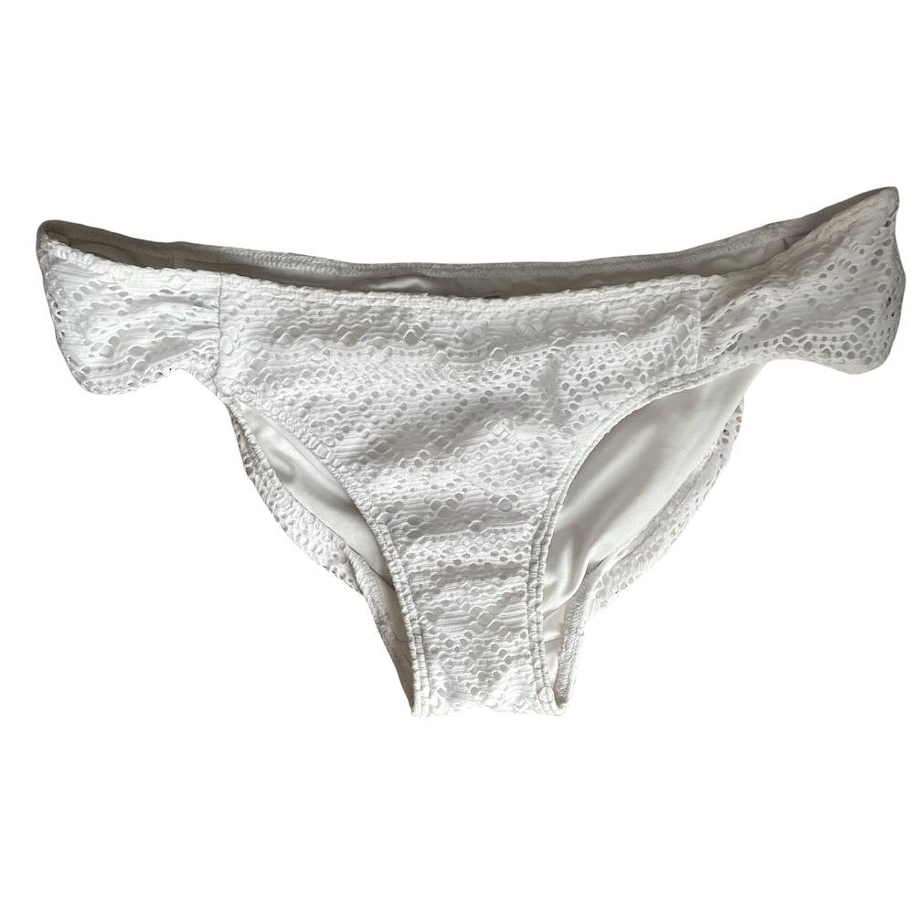 Victoria's Secret White Crochet Bikini Bottom
